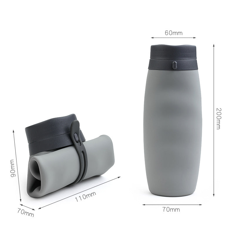 Bouteille d’eau  pliable en silicone