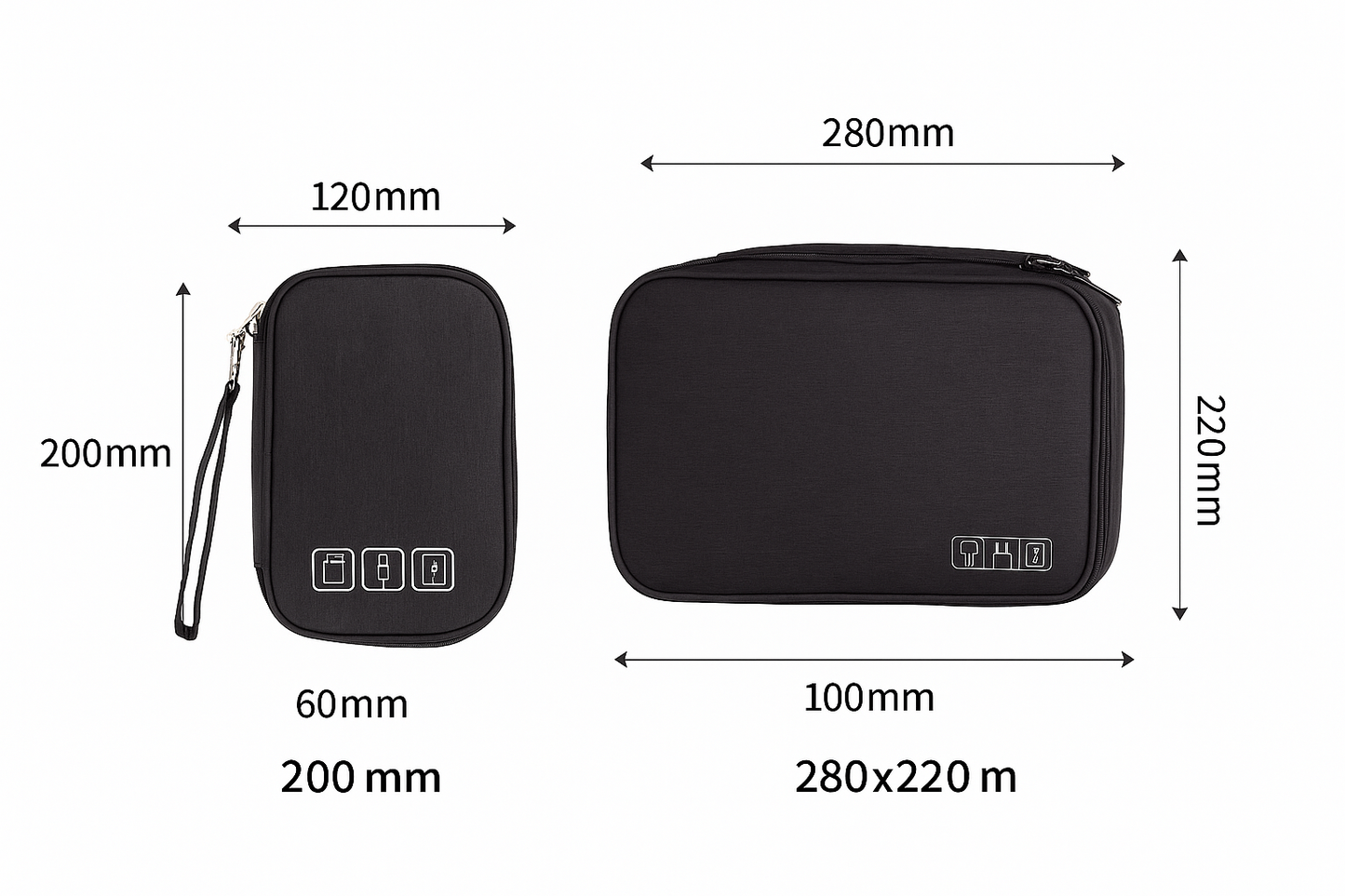 Sac Organisateur de Câbles Électroniques – Rangement de Voyage Compact