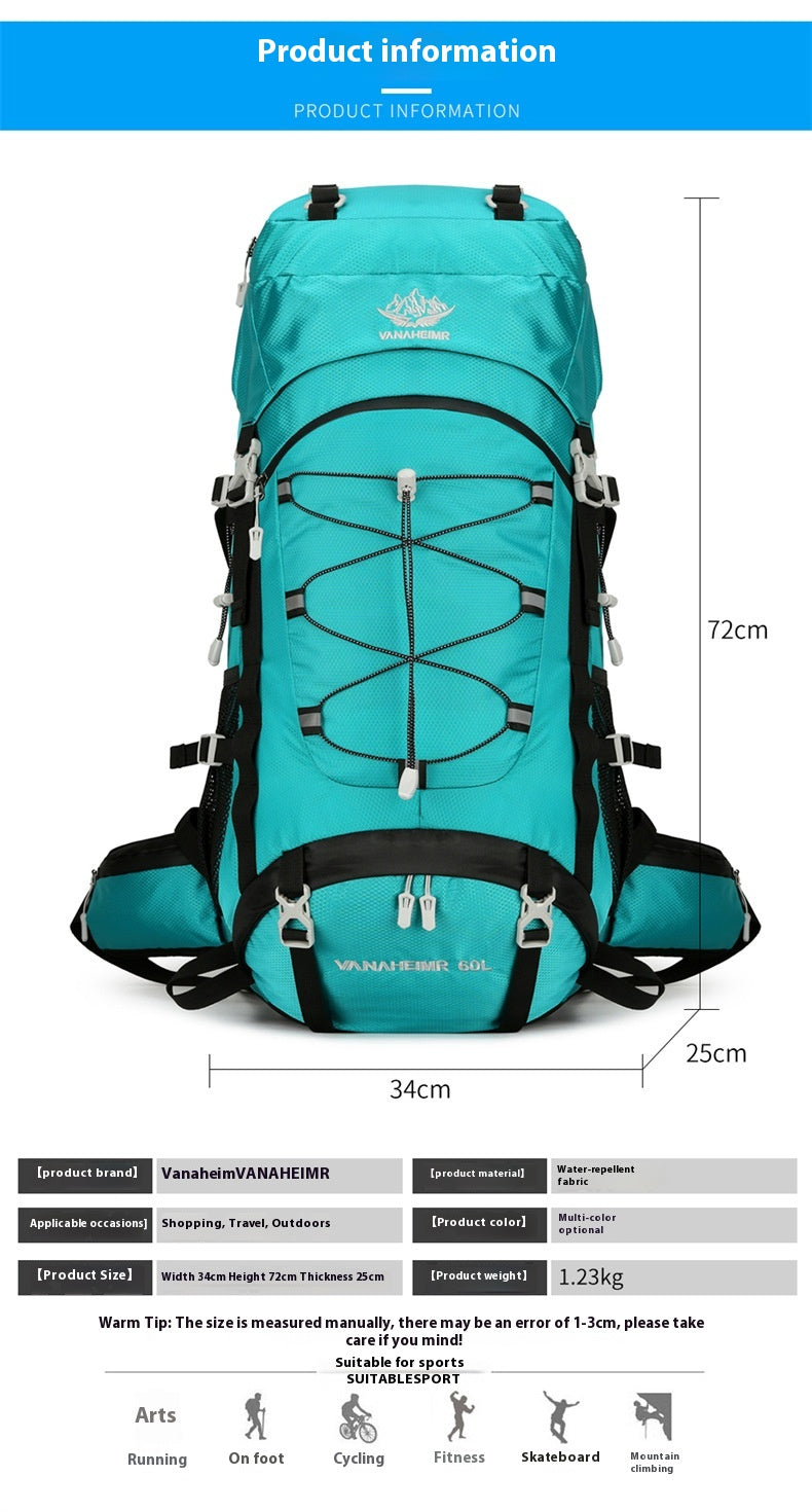 Sac à dos de randonnée 60L – Robuste, Léger & Confortable