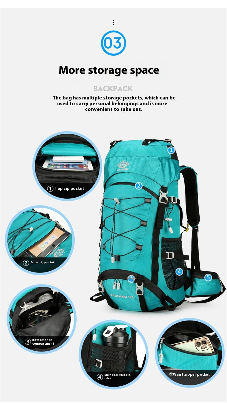 Sac à dos de randonnée 60L – Robuste, Léger & Confortable